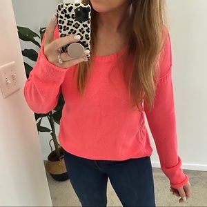 Neon pink oversized sweater